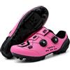 PENXZT Scarpe ciclistiche da Donna Compatibile con Peloton e Look Delta/SPD pelots Peloton Bici da Strada per Interni e Scarpe da Mountain Bike per Esterni,Rose Red b,42 EU