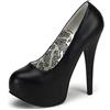 Pleaser EU-TEEZE-06 TEE06/B/PU, Scarpe col Tacco Donna, Nero (Schwarz (Blk pu)), 39