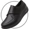 POFH Scarpe per Anziani Donna Impermeabili in Pelle Scarpe Comode Anziani Scarpe Uomo Pianta Larga Pantofole per diabetici Ortopedico Diabetico Slipper (Color : Black, Size : 43.5 EU)