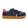 Bobux Kid+ Riley - Deambulatori esperti - Scarpe in Pelle per Bambini con Doppi Cinturini (Navy + Red, Sistema Taglie Calzature EU, Bambino Piccolo (2-5 Anni), Numero, Media, 29)