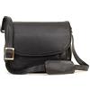 VISCONTI - Borsa a Tracolla Pelle da Lavoro - Messenger Bag Media da Donna - Borsa da Giorno Formato A5 con Multi Scomparto - 2195 Atlantic - Nero