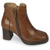 Valleverde Stivaletti Donna V49202 in Pelle Nero o Cuoio Modello Casual. Una Calzatura Comoda Adatta per Tutte Le Occasioni. Autunno Inverno