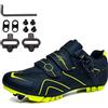 PENXZT Scarpe ciclistiche MTB Maschile Scarpe per Mountain Bike compatibili con tacchette SPD a 2 bulloni Scarpe da Ciclismo da Corsa all'aperto Interno con Fibbia Veloce