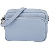 SH Leder Pia G394 - Borsa a tracolla in vera pelle, con tracolla regolabile, 18 x 13 cm, Azzurro, s