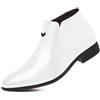 Generico Stivaletti Eleganti Uomo Texture Righe Cerniera Laterale, Perfetti per Eventi aziendali e Look Casual, Pelle raffinata #D
