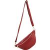 modamoda de T211 Marsupio da Donna in Pelle, fatto a mano in Italia, rosso rubino, S