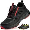 ISOOUS Scarpe Antinfortunistiche Uomo Donna Leggero Nero Rosso EU 37