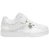 Lelli Kelly Sneaker Bambina, Rosa e Bianco, Pizzo Sangallo, Chiusura a Strappo. Numerazione dal 26 al 33 Gadget in Regalo (Bianco, Sistema Taglie Calzature EU, Adulto, Numero, Media, 32)