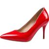 Bviennic Décolleté a Spillo da Donna Appuntito Tacco Alto Scarpe Senza Chiusura Classico Lavoroing Scarpe Q28909Xa Rosso Numero 44 EU/46Cn