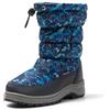 JOMIX Stivali Bambini Ragazzi Doposci Stivaletti Bambine Ragazze da Neve Impermeabile Scarpe Invernalin Imbottite da Bimbi Bimbe MB9538 (Blu, 34)