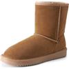 DREAM PAIRS Stivali Neve Donna Caviglia | Pelle scamosciata, fodera pelliccia 17 mm, memory foam 3 mm, suola TPR, slip-on, caldi e comodi.