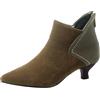 LarDorLin Donna Ufficio Comodo Kitten Stivali Stivaletti Inverno Warm Appuntito Chelsea Moda con Cerniera Polacchine Fibbia Khaki Numero 37 EU (38 Cn)