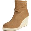 LarDorLin Donna Appuntito Espadrille Zeppa Stivaletti Suede
