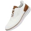 SVNKE Scarpe Oxford Uomo in Pelle Classiche Stringate Derby Basse Oxford Vintage Elegante Leggere Bianco 43.5