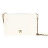 Pinko Flat Classic Vitello Seta, Borsa Donna, Z14q_bianco Seta-antique Gold, Taglia unica