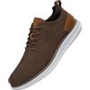 SVNKE Scarpe Oxford Uomo in Pelle Classiche Stringate Derby Basse Oxford Vintage Elegante Leggere Marrone Scuro 47