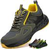 ISOOUS Scarpe Antinfortunistiche Uomo Donna Leggero Giallo Grigiastro EU 37