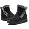 JOMIX Stivaletti Donna Invernali Stivali Bassi Pelosi Imbottiti Pelliccia Sintetica Scarpe Calde con Pelo Comodi da Neve MD9761-1 Nero, 41