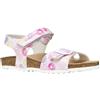 Geox J Adriel Girl C Sandal, Bianco/DK Fucsia, 30 EU