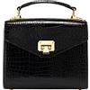 VICTORIA HYDE Borsa a tracolla vintage per le donne vegana vera pelle borse valigetta con piccola borsa quadrata (Nero)