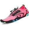 SAGUARO Scarpe da Scoglio per Uomo Donna Asciugatura Rapida Scarpette da Spiaggia Surf Traspirante Antiscivolo Scarpe Immersione, Ondulato Rosa 38