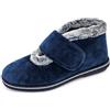 STRAPPO SOFT Pantofole Donna Invernali Chiuse a Strappo Ciabatte Pelose Calde Babbucce Stivaletti da Casa Scarpe Comodo per Anziane STR9351 Blu Scuro 41