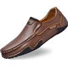 Generic 2025 Oktoberfest - Mocassini casual da uomo in pelle, comodi, da indossare tutti i giorni, con jeans, per tutte le stagioni, scarpe piatte da uomo, senza lacci, larghe, Caff, 39 EU