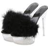 Holibanna Tacchi Piuma Sandali Con Trasparente Pistoni Della Piattaforma per Le Donne-Size 39