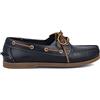 PAYMA - Scarpe da Barca Uomo in Pelle Speciale Seahorse Oliata. Fatto in Spagna. 2 Occhielli Classici Stringata. Suola in Gomma. Marrone e Blu