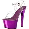 Pleaser Donna Sky-308 plateau, trasparente, 37 EU