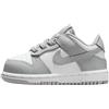 Nike Dunk Low Baby/Toddler Shoes (FB9107-123, Bianco/Bianco/Grigio fumo chiaro), Bianco/Grigio Fumo Lt - bianco, 7 Toddler