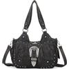 Angel Kiss Borsa Donna Pelle PU Borsa a Mano Tracolla Elegante Tote Bag Media Impermeabile Molte Tasche Scomparti, per lavoro, quotidiano, Shopper, vita, Natale e festa ect