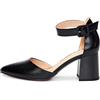 Rio Fiore Scarpe con Tacco, 7 cm Tacco Largo, Décolleté Donna, Nero/Beige/Fucsia/Viola/Rosso/Bordo/Blu/Bianсhe/Verde/Grigie/Vernice, Tessile/Similpelle, Cinturino alla Caviglia, H1877-A0142