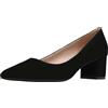 DREAM PAIRS Décolleté da Donna con Tacco Grosso a Punta Décolleté da Donna Scarpe Eleganti Comodi Classici Décolleté,Size 36,Nero/Nabuk/Pu,DPU212