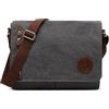 DORRISO Uomo Borsa a Tracolla Moda Borse Messenger Ventiquattrore 14 pollici Laptop Messenger Bag Briefcase Viaggio Causale Lavoro Scuola Tela Borsa a Tracoll Grigio