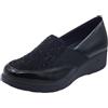 ENVAL SOFT 8761100 Naplak Nero Mocassini Confort per Donna in Vernice con Elastici (Taglia 39)
