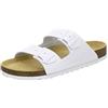 AFS-Schuhe - Comode ciabatte da uomo, 3100, in pelle, da casa e da lavoro, prodotte in Germania, Bianco (bianco), 46 EU