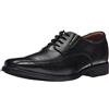 Clarks Tilden Walk, Scarpe Stringate Uomo, Black Leather, 43 EU