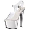 PleaserSky308/c/hpch - Sandali donna, colore argento (clr/slv chrome), taglia 35 EU (2 UK)