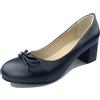 Lizoleor Decollete Donna Tacco Largo Punta Rotonda Moda Fiocco