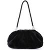 Jywmsc Borsa a Mano in Pelliccia Sintetica per Donna Borsa da Sera Formale Borsa Morbida con Ruches a Forma di Nuvola