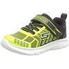 Skechers Comfy Flex 2.0 - Tronox, Scarpe da ginnastica Bambini e ragazzi, Nero Lime Tessile Sintetico Bordo Blu Bklm, 21 EU