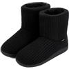 GURGER Pantofole Stivaletto Uomo Invernali Chiuse Calde Peluche Maglia Stivaletti Pantofole da Casa Collo Alte Ciabatte Stivali Nero 42 43