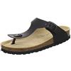 AFS-Schuhe 2107, infradito da donna alla moda, in pelle, comode pantofole con plantare, prodotte in Germania, Pelle liscia nera, 39 EU