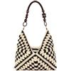 Generico Borsa estiva donna,borsa paglia,spiaggia in paglia rattan per donna Borse a tracolla