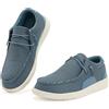 JOMIX Mocassini Uomo Estive Slip on,Scarpe da Barca e da Vela Casual,Calzatura Senza Lacci Sportive,Suola Eva Antiscivolo con Supporto Plantare per Uso Quotidiano,Blu,40 EU
