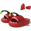 Zureto Angler Fish Shark Slides, Cloud AnglerFish Slides, Sandali originali Shark, Super Soft Glow In The Dark, Colore: rosso, 42/43 EU