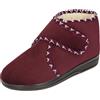 BAWAL Pantofole alla Caviglia Calde da Donna con Fodera Interna in Lana di Pecora Chiusure a Strappo 36-41 EU (Rosso, 39)