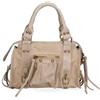 Gave Lux Borsa Donna Vera Pelle Scamosciata 25cm, Prodotto Artigianale Made in Italy, Con Manico, a Spalla o a Tracolla, GLX220609123FBG-004_TAUPE