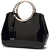 DEERWORD Donna Borse a Mano Borsa a Spalla Elegante Grandi Firmate Marca Tracolla Antifurto PU pelle 5376 1 pz Nero